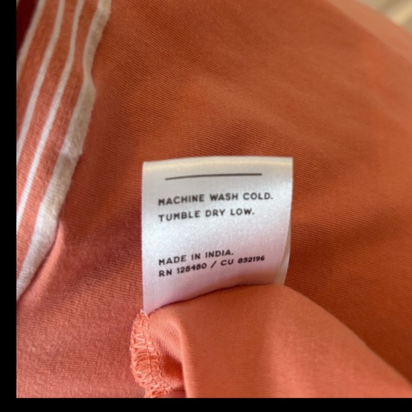 Pact Organic Striped/Salmon Fit & Flare Cross-Strap Sun Dress. Women’s Sz-M EUC - Picture 12 of 12